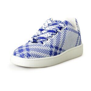 Burberry Men's "Box Knit" Canvas IP Check Low Top Sneakers Shoes US 9 IT 42